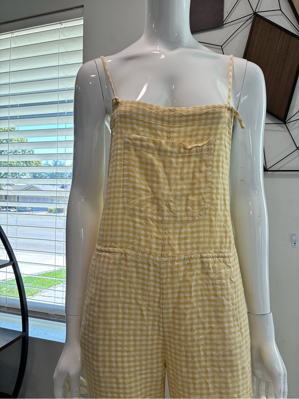RVCA Yellow Gingham Jumpsuit Romper